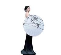 HAJHI Silk Fabric Chinese Umbrella Commemorative Japanese Umbrella 32in for Adults Kid Handmade Parasols for Wedding Party(7)