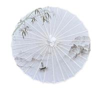 HAJHI Silk Fabric Chinese Umbrella Commemorative Japanese Umbrella 32in for Adults Kid Handmade Parasols for Wedding Party(2)