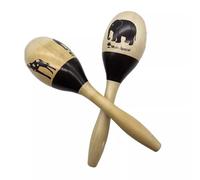 HAJHI Solid Wood Maracas Professional Percussion 2pcs Rustle Rhythm Sand Hammer Sound Stability Hand Shakers Band Accompaniment Concerts Music Lovers