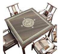 HAJHI Tea Rooms Game Mat for Table Rubber Non-Slip Mahjong Mat Quick-Drying Decorative for Poker Dominoes Thickened Silent Portable(100 * 100,K)