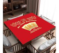 HAJHI Texas Hold'em Game Mat for Table Portable Storage Mahjong Mat Non-Slip Rubber Mahjong Table Cover Gift for Enthusiasts(E)