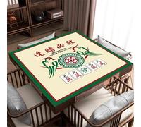 HAJHI Texas Hold'em Game Mat for Table Portable Storage Mahjong Mat Non-Slip Rubber Mahjong Table Cover Gift for Enthusiasts(F)