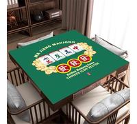 HAJHI Texas Hold'em Game Mat for Table Portable Storage Mahjong Mat Non-Slip Rubber Mahjong Table Cover Gift for Enthusiasts(I)