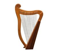 HAJHI Veneer Lyre Harp with Portable Bags Solid Wood Mahogany Lap Harp Tuning Wrench Spare Strings Easy to Learn Lever Harp Professionals Concerts(G-19 strings)