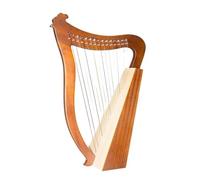 HAJHI Veneer Lyre Harp with Portable Bags Solid Wood Mahogany Lap Harp Tuning Wrench Spare Strings Easy to Learn Lever Harp Professionals Concerts(F-15 strings)