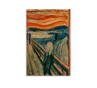 HAJIDEMA Edvard Munch Art poster The Scream 1893 Artworks Canvas Room Aesthetic Wall Art Prints Home Modern Decor 08x12inch(20x30cm)