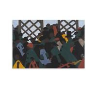 HAJIDEMA Jacob Lawrence Art Poster The Migration Series-northward Wall Art Picture Painting Canvas Prints Artworks Bedroom Living Room Decor 12x18inch(30x45cm)