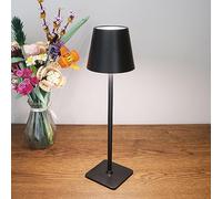 HAJINLU Cordless Table Lamp Battery Operated Rechargeable for Dinning Table Home Decor Bedside Nightstand Small Night Light (Black)