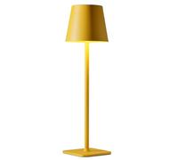 HAJINLU Cordless Table Lamp Battery Operated Rechargeable for Dinning Table Home Decor Bedside Nightstand Small Night Light (Yellow)