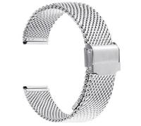 HAJMGUMC 1.0 Mesh Milanese Strap Fit For Seiko Fit For Casio 3mm Thickness Stainless Steel Watch Bracelet Fit For DW Fit For Omega Wristbelt18/20/22/24mm(B-1.0 Silver,20mm)