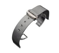 HAJMGUMC Mesh Stainless Steel Watch Band Fit For Omega 007 Seamaster 300 Bracelet 20mm 22mm Folding Buckle Men Business Steel Metal Strap(Silver,20mm)