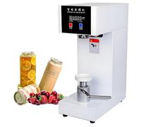 HajMyrdonyx Commercial Automatic Can Sealer Machine, 180W Electric Cup Sealer Machine with Counter & LCD Display, Soda Can Sealer 5.5cm Dia, for Aluminum and Plastic Cans White