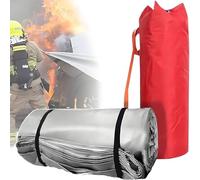 HajMyrdonyx Emergency Fireproof Blankets for Car, 1100°C Reusable Emergency Fire Suppression Blanket, Silicone Coated Fibergalss Cover, Heat Resistant Fire Suppression Blankets 3x4m/9.8x13.1ft