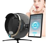 HajMyrdonyx Facial Skin Testing Machine 3D Skin Moisture Analyzer Achieve Glowing Skin Effortlessly, Skin Problem Detection Machine,8 Spectral Facial Moisture Analyzer,Multilingual Black-21.5inches
