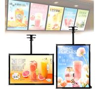 HajMyrdonyx Wall Mounted LED Menu Light Box, 3D Slim Snap Frame Light Box Billboard, LED Restaurant Menu Board 3D Menu Board for Restaurant Cafe Shops Wall Mounted Billboard Horizontalscreen-40x60cm