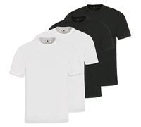 Hajo Men's T-Shirt, 4 Pack - Basic, Short Sleeve, Round Neck, Cotton, Solid