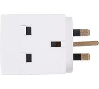 HAJRA® Double Block Mains Adaptor: Expand your power options with this 2-way adaptor. Split your UK plug socket into two, ideal for laptops, TVs, and more. (13A Fused Wall Adaptor(1 Plug)