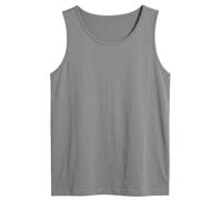 HAJRA® Men's Cotton Vests Tank Tops Sleeveless, Easy Fit Men Workout Shirts Plain Breathable Slim Fit Summer Top Vest Everyday Athletic wear (S, Grey 1)