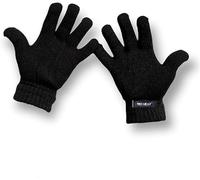 HAJRA® Unisex Extra Warm Thermal Gloves- Full Finger Insulate Design with 2.4 TOG Rating- Ideal for Winter-Heat Mate Black Gloves Adults- Perfect for Outdoor Activities,Cold Weather Protect One Size.