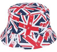 HAJRA® Versatile Unisex Cotton Bucket HAT with a Charming Print, Ideal for Sun, Hiking, Holidays. Bucket Hat Design Fits All Men, Women, Teens. 56-58cm (Union Jack Design)