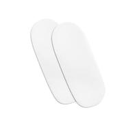 Hajran Linen - 100% Pure Cotton Pack of 2 Moses Basket Fitted Sheets | High Thread Count Fabric, Soft & Durable (White, 73-76 x 28-30 cm)