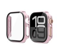 HAJSLU 2-Pack Apple Watch Series 10 Series 11 Case 46mm - Hard PC Full-Frame Protective Cover, Scratch-Resistant Bumper and Shock-Absorbing Design for iWatch S10 S11, Rose Pink