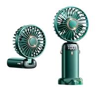 HAJXXMM Mighty Handheld Fan, Powerful Portable Fan, Portable Handheld Rechargeable Fans, Poldable Desk Fans for Girls Women Kids Outdoor Travel Office Home Camping, Summer Gift-Navy blue