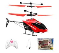 HAJXXMM Remote Control Helicopter, RC Helicopter with LED, Helicopter Toys,Aircraft Model Helicopters with Light with Altitude Hold Controlled Airplane Model Flying Gift for Birthday（Red）