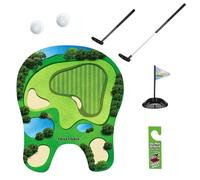 HAJXXMM Toilet Golf Game, Mini Golf Putting Mat Set, Funny Toilet Mini Golfs, Head Mask for Adults