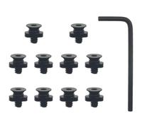 HAJXZH 10 PCS Rail Mount Screws with Wrench Black M5 * 10 MM Screw and Nuts Replacement Sets for Standard Rail Mounting