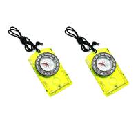 HAJXZH 2 PCS Hiking Survival Compass Multifunctional Outdoor Orienteering Compass with Magnifier Ruler Scale for Hiking and Camping