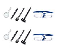 HAJXZH 2 Set Dig Tool Set Plastic Dino Fossils Dig Kit (Black)