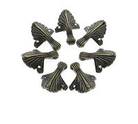 HAJXZH 8 Pcs Antique Corner Protectors Box Legs Feet, for Craft Box Wood Boxes Crafts Decorative Chest Jewelry Box (Bronze Elephant Trunk 1.73"X1.26")