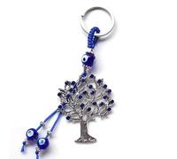 HAJYOHTLL Evil Eye Keychain Devil's Eye Key Chain Palm Charm For Women Men Car Bag Purse Keychain Blue Eye Pendant Decoration, 9, Medium