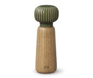 HAK Kähler 692247 Hammershoi Salt and Pepper Mill, Porcelain/Wood, Green