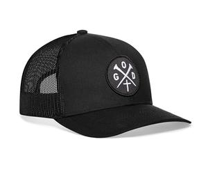 HAKA Cross Hat - Christian Trucker Hat Jesus, Mesh Outdoor Hat for Men & Women, Adjustable Baseball Cap, Snapback Hat, Black, One Size