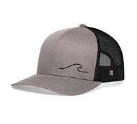 HAKA Mountain Hat with Pine Tree Trucker Hat Baseball Cap Snapback Camp Hat, Wave/Grey-Black, L