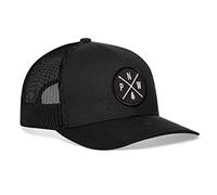 Haka PNW Trucker Hat for Men & Women, Pacific Northwest Trucker Mesh Snapback Adjustable Baseball Cap, Black Patch - Black Hat, One Size