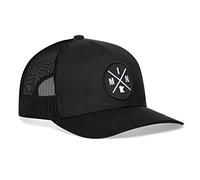 HAKA Unisex-Adults Black Trucker Hat, One Size, Adjustable Snapback, Minnesota Vikings, All Seasons, Outdoor, Casual, Embroidered Patch, Polyester/Cotton/Mesh, Hand Wash Only