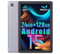 Hakaug 10.1 Inch Android 15 Tablet, Android Tablet with Octa-Core, 24GB+128GB+1TB Expansion, Face ID, 5MP+8MP, Support Split-Screen, 1280x800 IPS, 5000mAh, 5G/2.4G WiFi 6, BT 5.3, Widevine L1 (Gray)