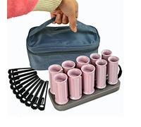 Hakeeta 10Pcs Heated Hair Rollers, Professional Electric Heated Curlers, ABS Plastic, Grey, Wave, Hair Roller, 380000031