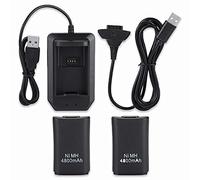 Hakeeta 4800mAh Rechargeable Battery Backup Battery for Xbox 360 Charger During Game with USB Cable and Charging Base
