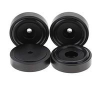 Hakeeta 4Pcs 40 * 10mm Anti Vibration Amplifier Feet, Aluminium Alloy Universal Speaker Spikes Pads Base Pad Anodizing Isolation Sand Blasting Amplifier Pads Feet.(Black/Gold/Silver)(黑色)