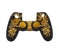 Hakeeta Soft Silicone Case Skin Grip Shell Cover for Sony Playstation 4 PS4 Controller Protector Case Faceplates Anti-slip for PS4 Cntroller Video Games (Yellow)