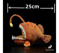 HaKeLai Realistic American Goosefish Plush Toy High Fidelity Anglerfish Plushie Monkfish Peluche Lifelike Stuffed Animals Simulation Toy