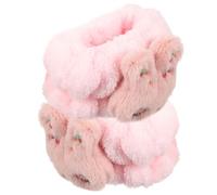 HAKIDZEL 1 Pair Coral Fleece Wrist Bands for Washing Your Face, Comfortable and Absorbent Skincare Wrist Bands to Keep Water from Running down Arms, for Women