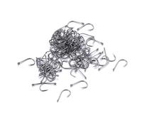 HAKIDZEL 100 Pcs High Carbon Steel Fishing Hooks Set with Non-corrosive Silver Bait Hooks for Pickerel and Herring, Suitable for Freshwater Fishing in Streams and Rivers