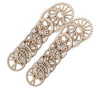 HAKIDZEL 100pcs Wooden Hanging Gear Decorations for Wall Art Home Decor, Easy to Hang and Move, Industrial-Themed Delicate Wooden Gear Cutouts for Bedroom and Living Room DIY Crafts