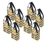 HAKIDZEL 10pcs Bee Themed Handheld Present Bags Paper Boxes for Wedding Favor Sugar Chocolate Or Birthday Goody Storage with Strong and Practical Design for Holidays and Celebrations