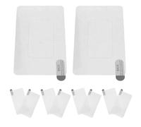 HAKIDZEL 10pcs Electrostatic Film for Dash Cam Windshield, Pet Static Cling Sticker Shield, Reusable Adhesive Pad for Dashboard Accessories and Car Security Camera Mounting